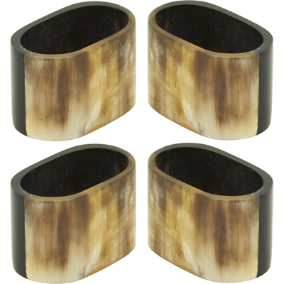 Oval Horn Napkin Ring (Set of 4)