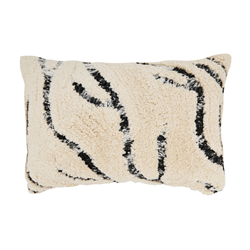 Tufted And Embroidered Lines Pillow