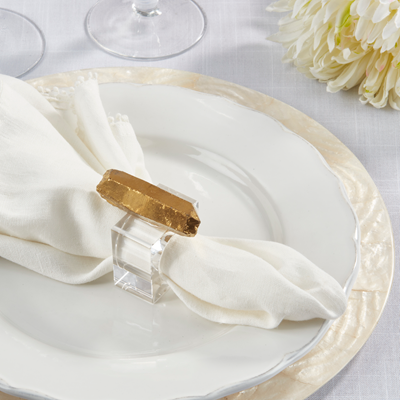 Unicorn Quartz Napkin Ring (Set of 4)